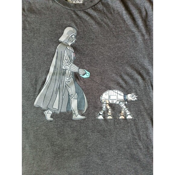 Star Wars Darth Vader T-Shirt Men's Medium Gray Short Sleeve - Picture 2 of 6